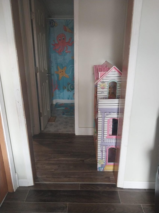 250 Ore Mines Rd, Owingsville, KY 40360 - corridor with wood finished floors and baseboards