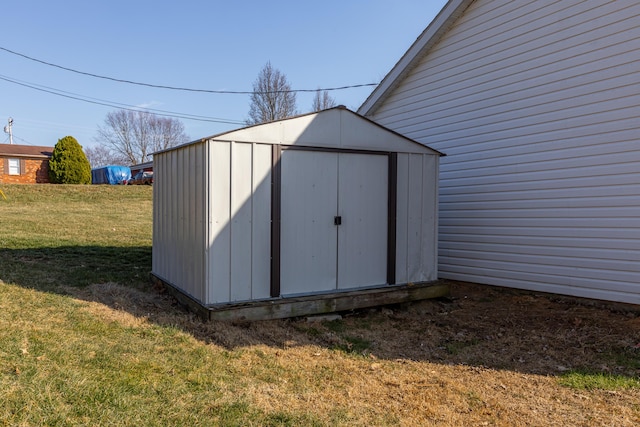 view of shed