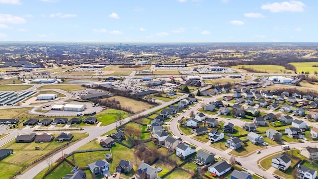 aerial view with a residential view