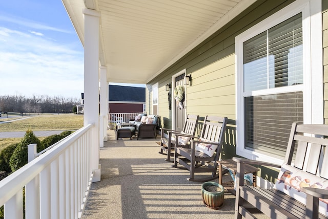 view of patio / terrace with a porch