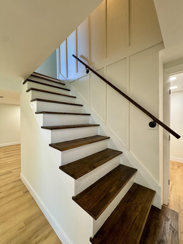 236 Walnut Ave, Somerset, KY 42503 - stairs featuring wood finished floors and baseboards