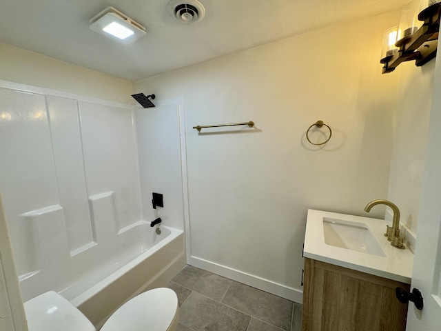 236 Walnut Ave, Somerset, KY 42503 - bathroom with toilet, tile patterned floors, baseboards, vanity, and  shower combination