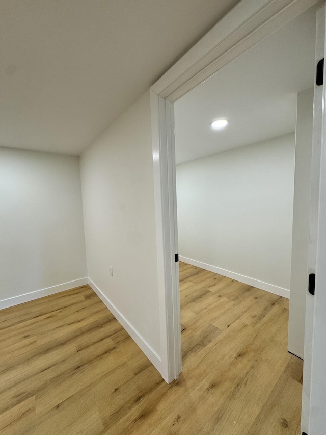 236 Walnut Ave, Somerset, KY 42503 - below grade area featuring light wood-type flooring, baseboards, and recessed lighting