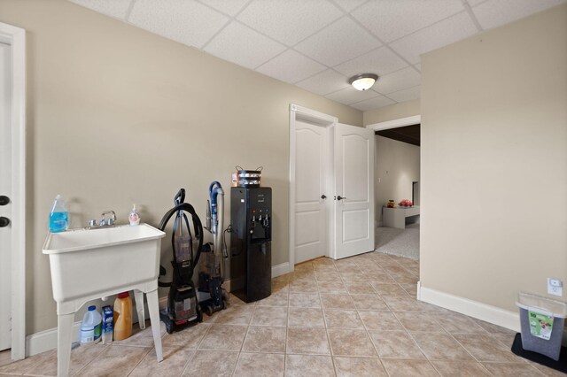 1841 Peter Cave Rd, Mckee, KY 40447 - laundry room with baseboards and light tile patterned floors