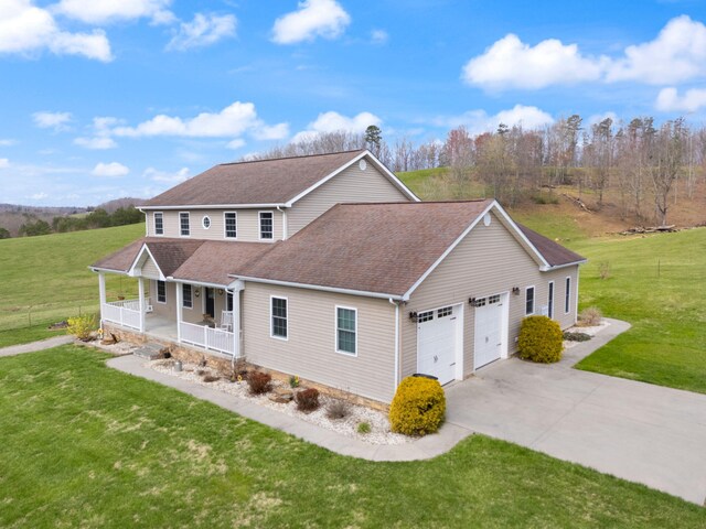 1841 Peter Cave Rd, Mckee, KY 40447 - view of front of home featuring a porch and a front yard