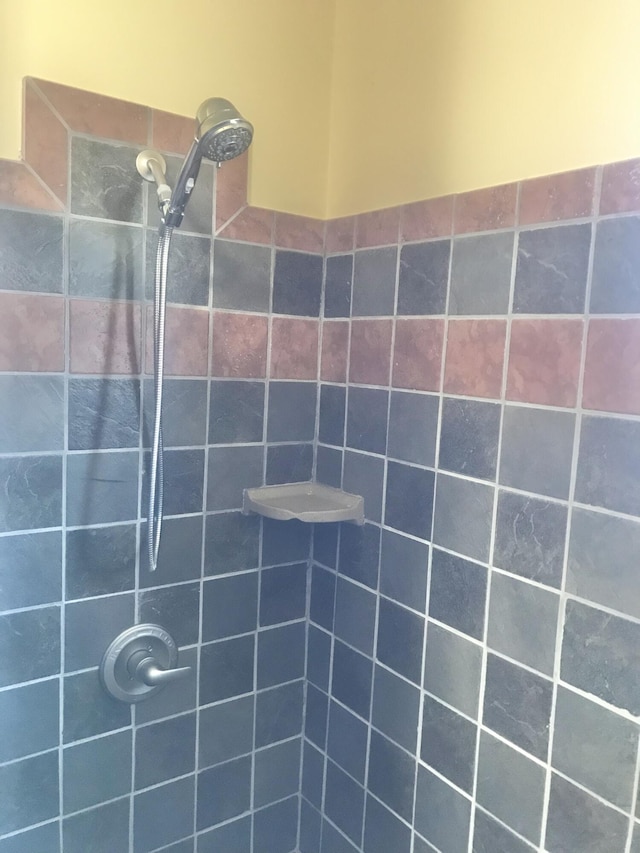 full bathroom featuring a tile shower