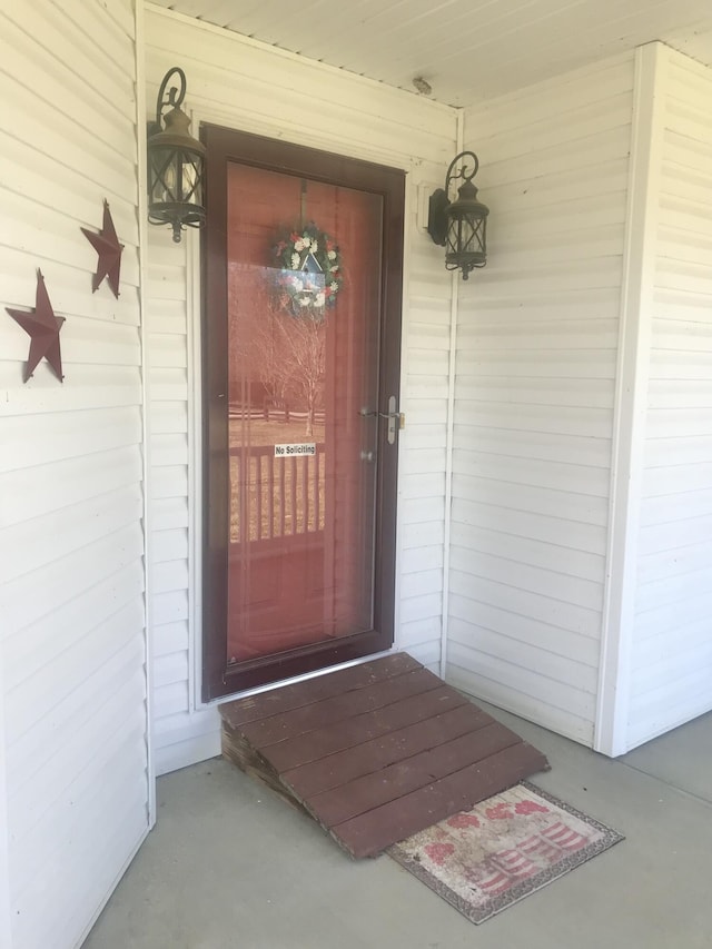 view of doorway to property