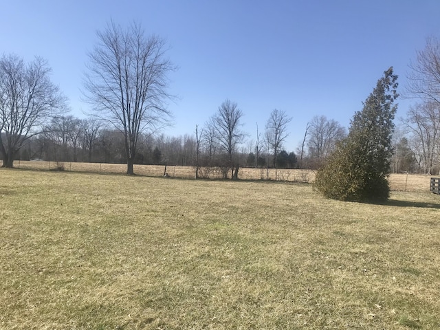 view of yard featuring a rural view