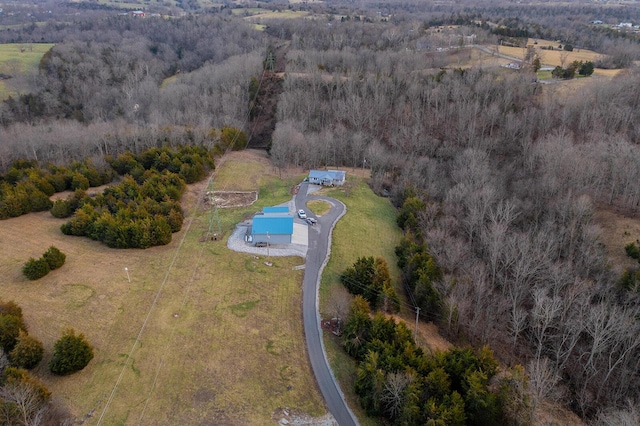 1317 Drydock Rd, Lawrenceburg, KY 40342 - birds eye view of property featuring a forest view