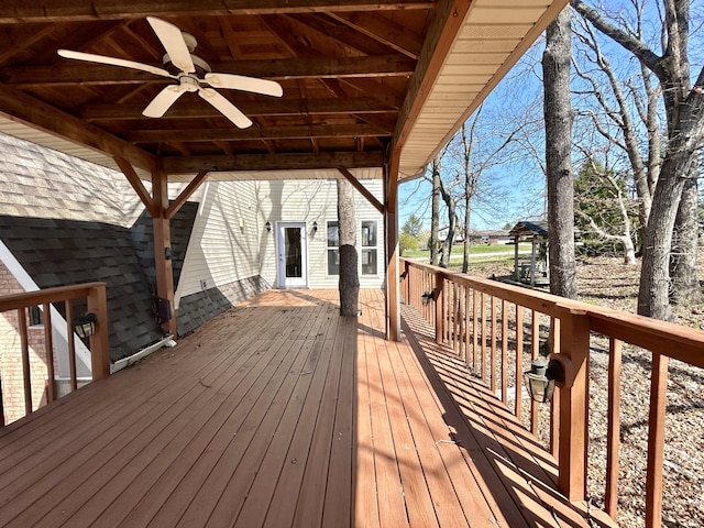 3101 Simpson Dr, Somerset, KY 42503 - wooden deck featuring ceiling fan
