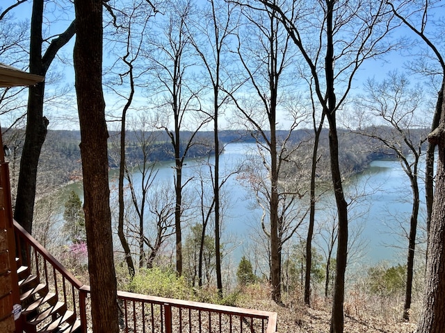 3101 Simpson Dr, Somerset, KY 42503 - property view of water featuring a forest view