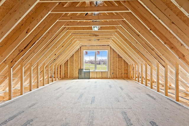 view of attic