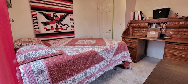 bedroom with carpet