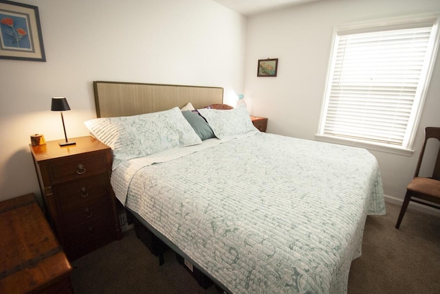 bedroom featuring carpet