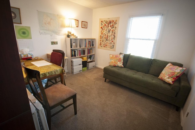 office area with carpet floors