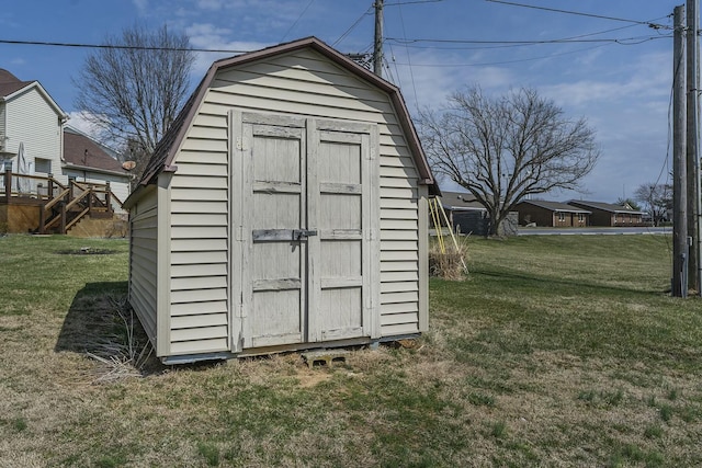 view of shed