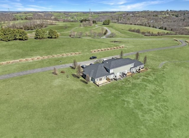 bird's eye view featuring a rural view