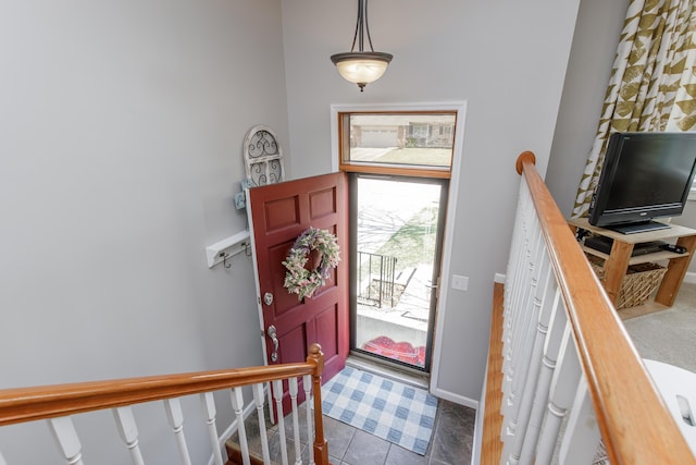 view of tiled entrance foyer