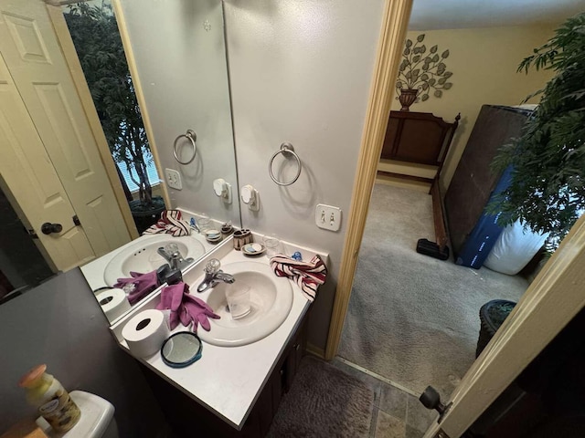 bathroom with vanity