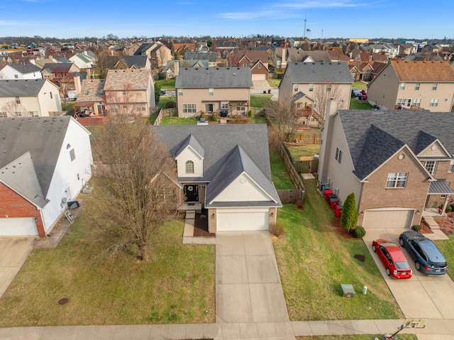 drone / aerial view with a residential view