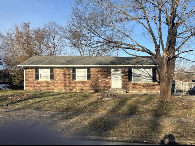 ranch-style house with brick siding