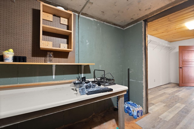 bathroom with wood finished floors