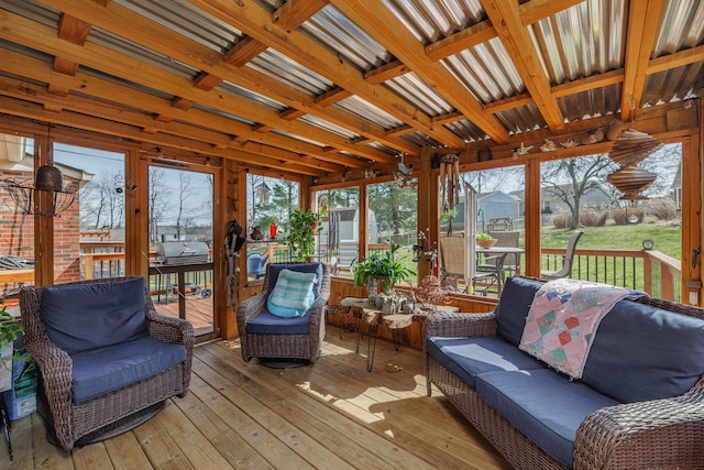 view of sunroom