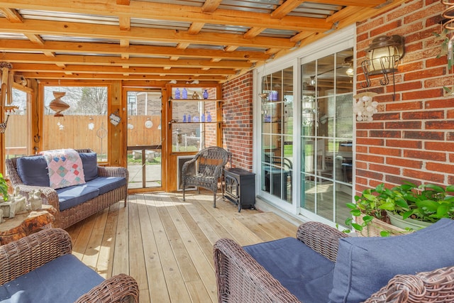 view of sunroom / solarium