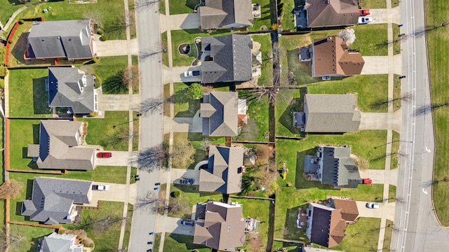 bird's eye view with a residential view