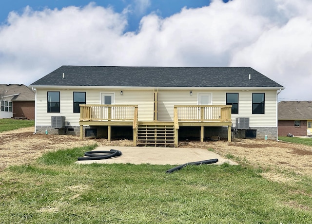 1403 Kit Cowan Rd, Somerset, KY 42503 - rear view of property featuring a lawn, a deck, and crawl space