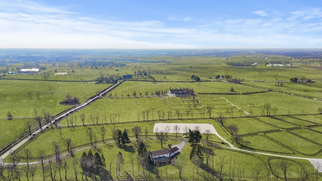 aerial view featuring a rural view