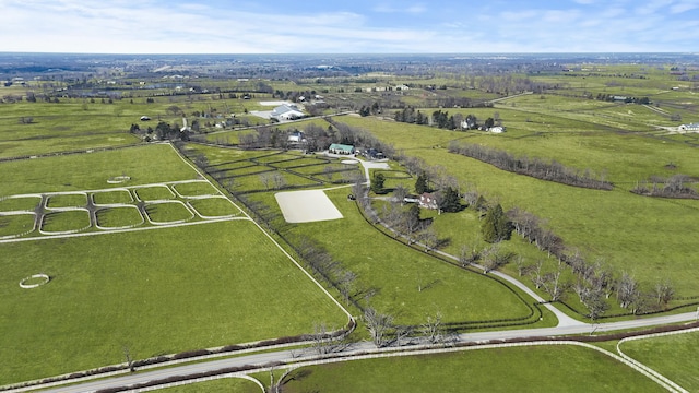 drone / aerial view with a rural view