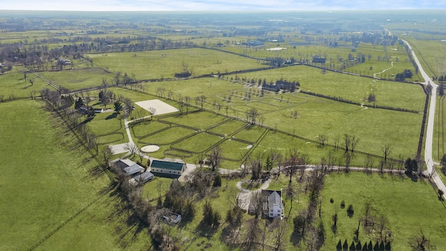 bird's eye view featuring a rural view