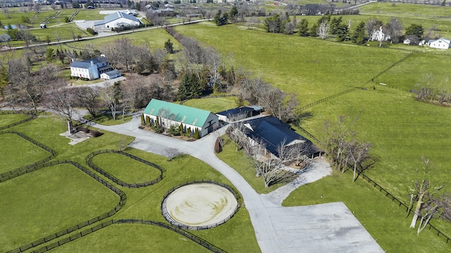 bird's eye view featuring a rural view