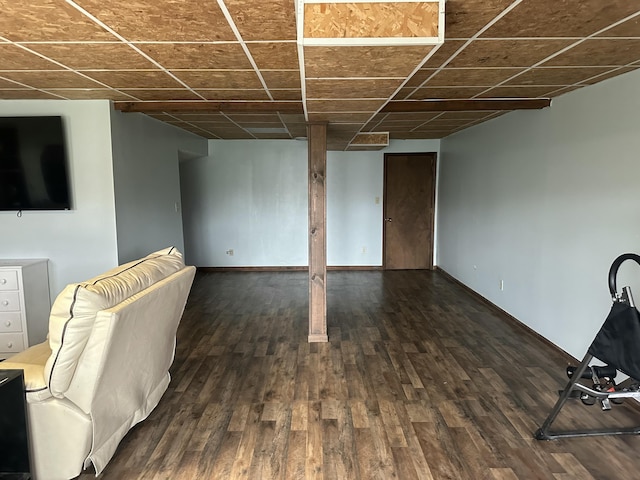 110 Silvercreek Dr, Danville, KY 40422 - finished basement featuring baseboards and dark wood finished floors