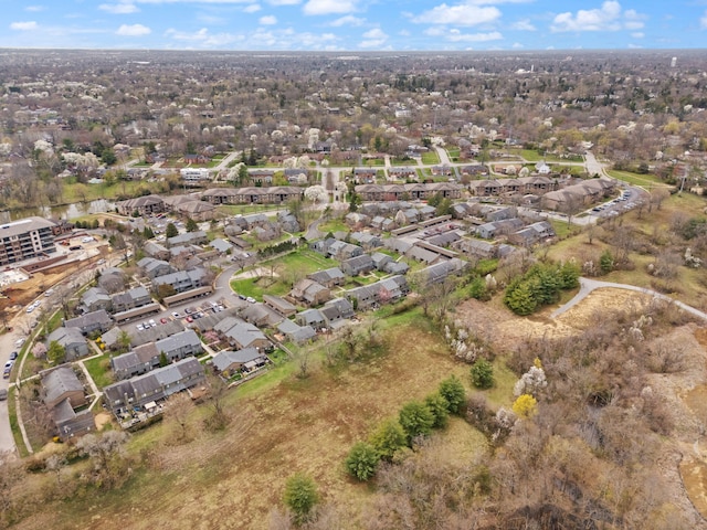 drone / aerial view with a residential view