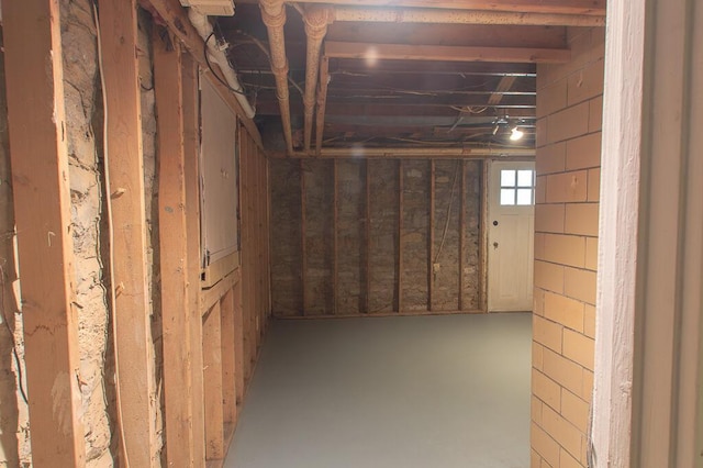 view of basement