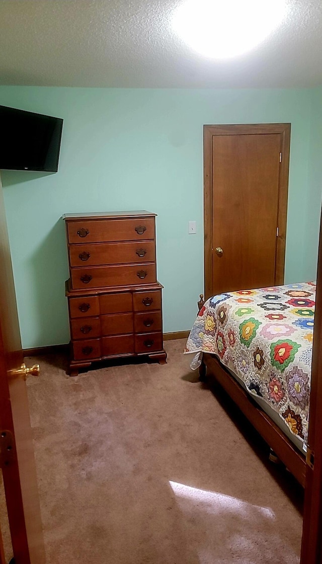 278 John Dr, Burnside, KY 42519 - carpeted bedroom with baseboards and a textured ceiling