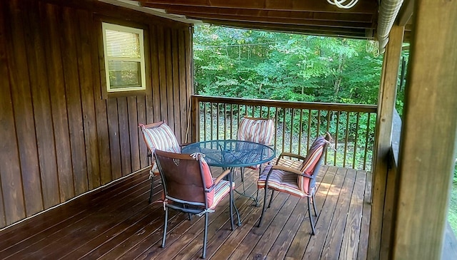 278 John Dr, Burnside, KY 42519 - wooden terrace featuring outdoor dining space