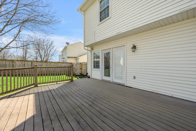 deck with fence