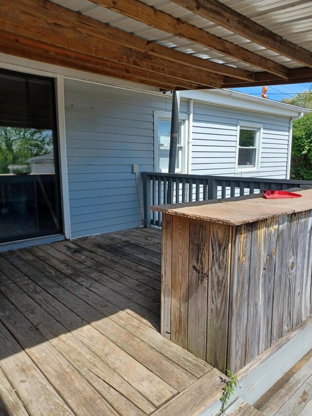 view of wooden terrace