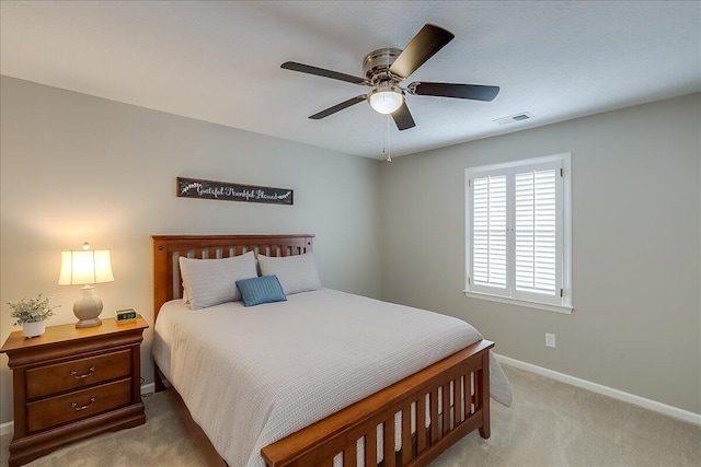 424 Amberley Dr, Lexington, KY 40515 - carpeted bedroom featuring a ceiling fan, baseboards, and visible vents