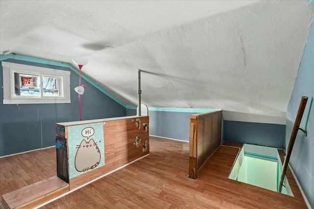312 Murrell St, Frankfort, KY 40601 - bonus room featuring lofted ceiling, wood finished floors, and a textured ceiling