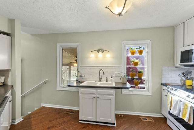 380 Harrodswood Rd, Frankfort, KY 40601 - kitchen with white appliances, a healthy amount of sunlight, visible vents, and a sink