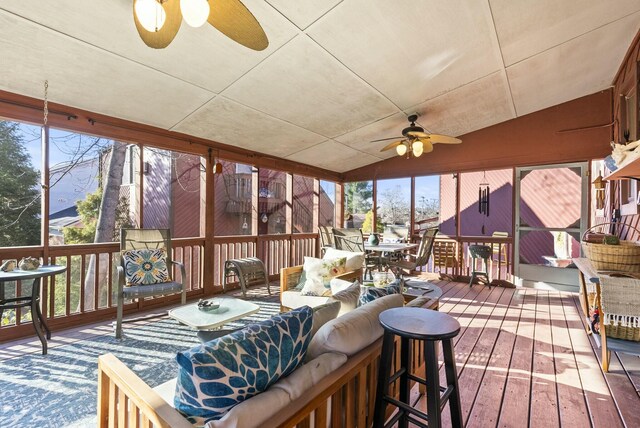 380 Harrodswood Rd, Frankfort, KY 40601 - sunroom / solarium with an outdoor living space and a ceiling fan