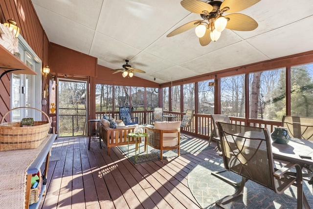 380 Harrodswood Rd, Frankfort, KY 40601 - sunroom / solarium with outdoor dining space and ceiling fan