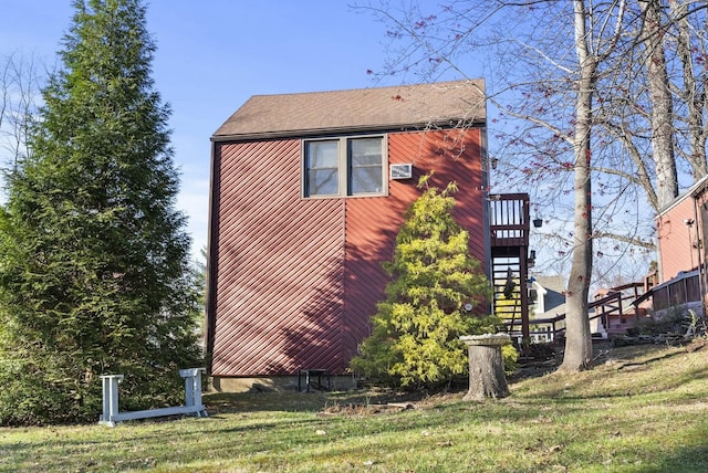 380 Harrodswood Rd, Frankfort, KY 40601 - view of home's exterior featuring a yard and stairs