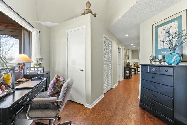 380 Harrodswood Rd, Frankfort, KY 40601 - office area with recessed lighting, wood finished floors, and baseboards