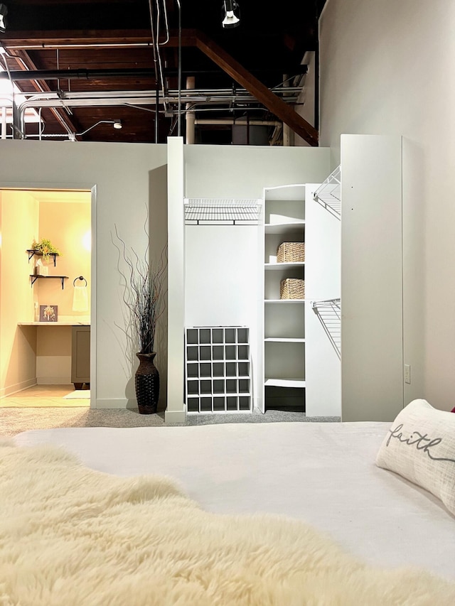 bedroom with connected bathroom