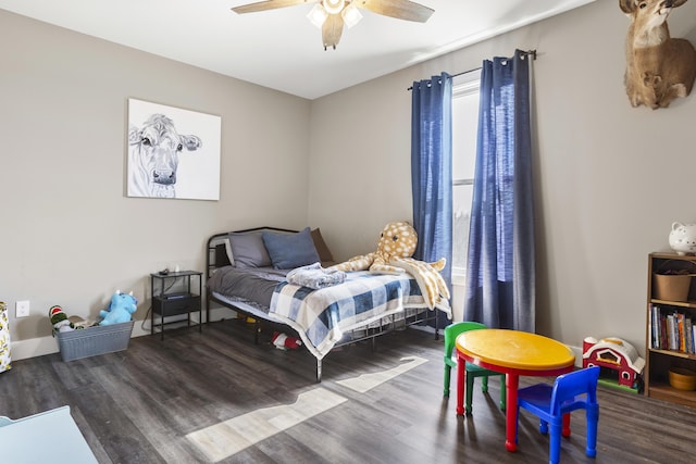 700 Nick Ln, Winchester, KY 40391 - bedroom featuring a ceiling fan and wood finished floors